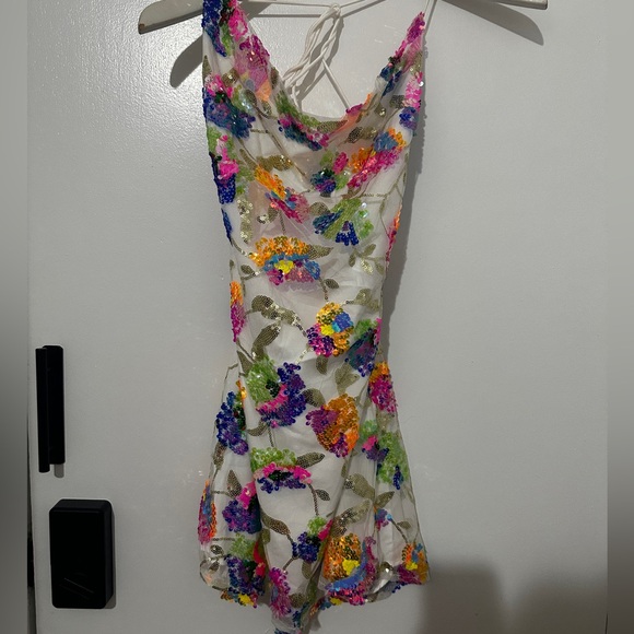 Sage+Paige Multicolor Sequin Mini Dress - Picture 4 of 6